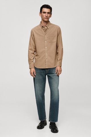 Chemise velours milleraies classic-fit - Beige