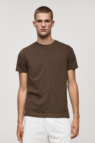 T-shirt coupe slim - Chocolat