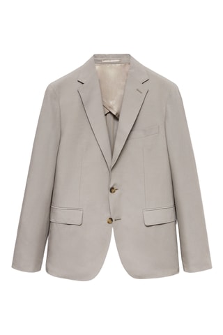 Veste costume slim-fit mélange de lin - Gris clair