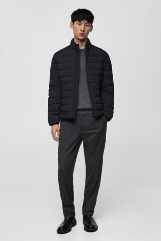 Veste matelassée rembourrage plumes - Anthracite