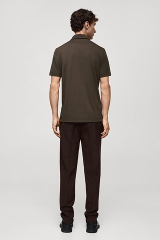 Polo tissu comfort stretch - Marron