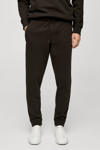 Jogging coton cordon - Chocolat