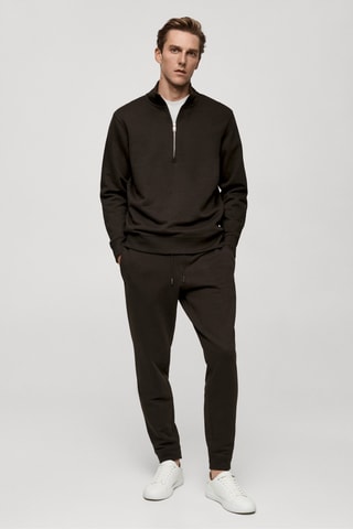 Jogging coton cordon - Chocolat