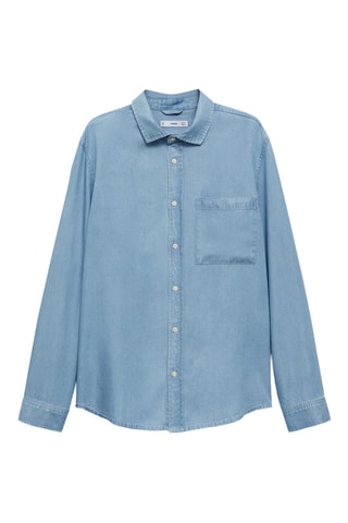 Chemise regular-fit 100 % Tencel - Bleu clair