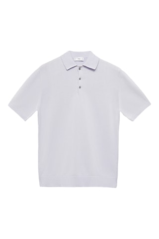 Polo maille fine coton - Lilas