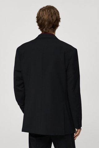 Veste costume laine mélangée regular-fit - Bleu marine
