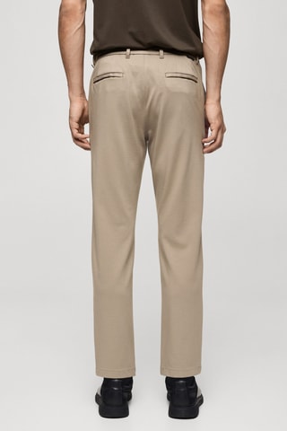 Pantalon slim-fit comfort stretch cordon - Beige