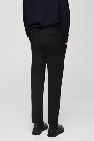 Pantalon slim-fit comfort stretch cordon - Noir