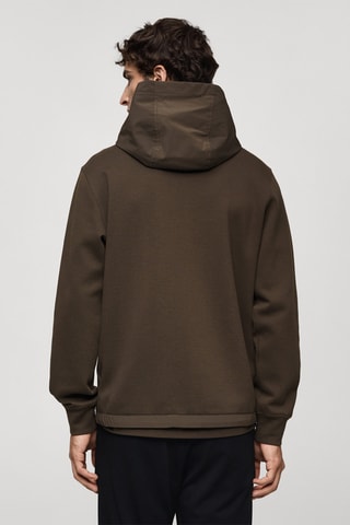 Sweat-shirt capuche regular-fit comfort stretch - Marron