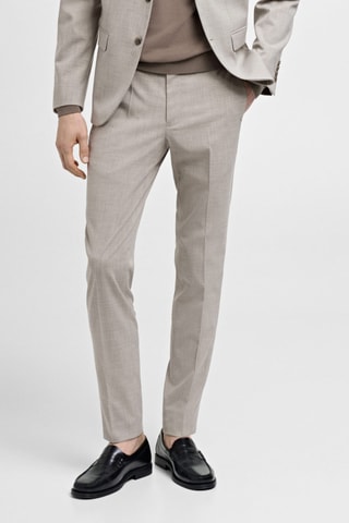 Pantalon costume Parí super slim-fit - Gris clair chiné