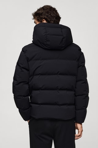 Anorak imperméable rembourrage duvet et plumes - Bleu marine