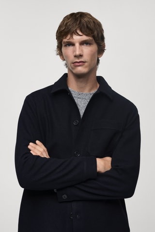 Surchemise flanelle regular-fit - Bleu marine