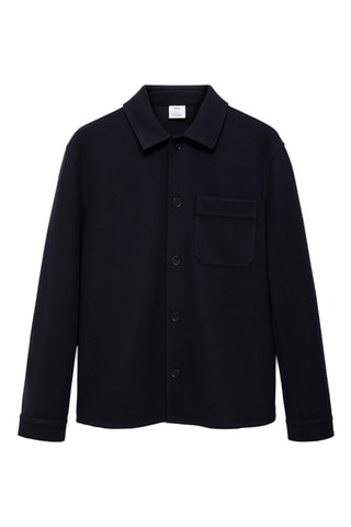 Surchemise flanelle regular-fit - Bleu marine