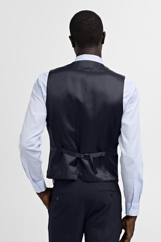 Gilet costume slim-fit tissu stretch - Bleu marine