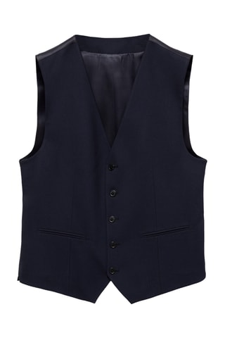 Gilet costume slim-fit tissu stretch - Bleu marine