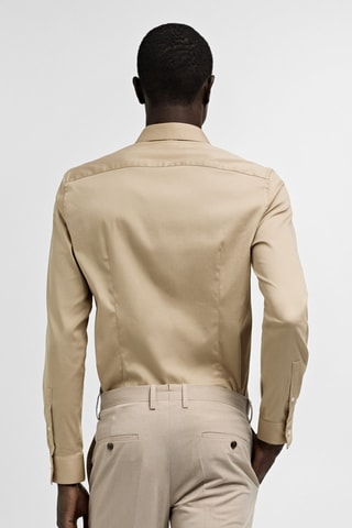 Chemise costume super slim-fit popeline - Beige