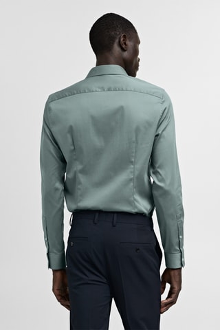 Chemise costume super slim-fit popeline - Vert