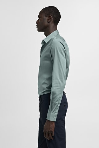 Chemise costume super slim-fit popeline - Vert