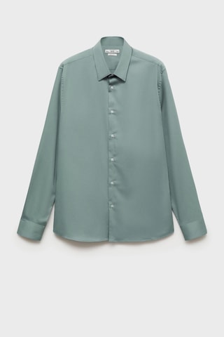 Chemise costume super slim-fit popeline - Vert