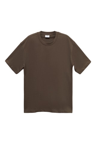 T-shirt 100 % coton relaxed-fit - Kaki