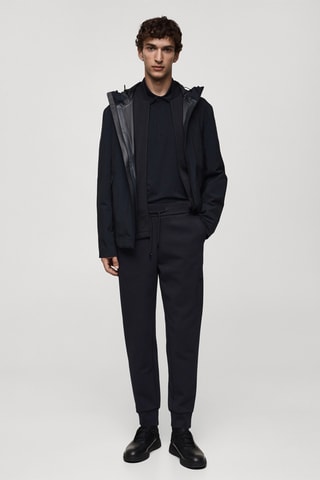 Pantalon jogger à structure anti-odeur - Bleu marine