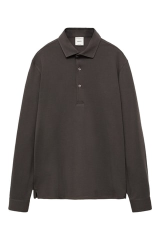 Polo laine regular-fit - Marron