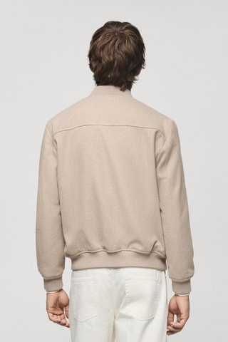 Bomber laine recyclée - Beige