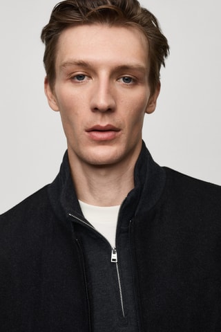 Bomber laine recyclée - Anthracite