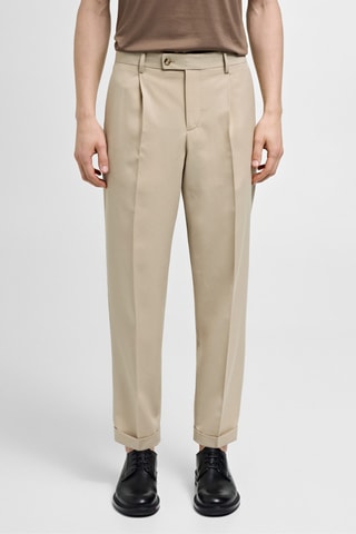 Pantalon de costume regular fit - Beige