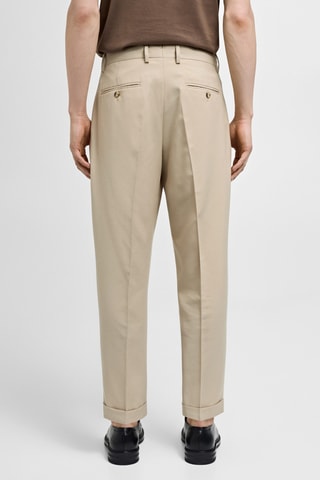Pantalon de costume regular fit - Beige
