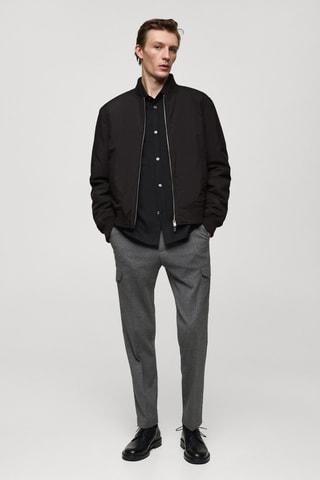 Bomber matelassé regular-fit - Noir