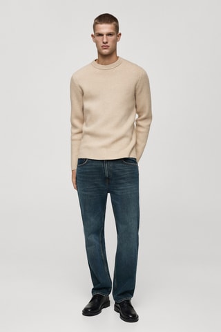 Pull-over maille regular-fit - Sable