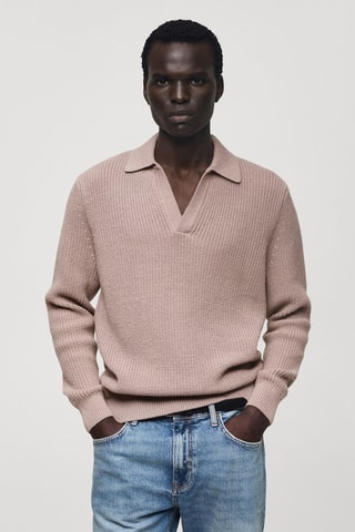 Polo maille coton - Lavande