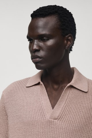 Polo maille coton - Lavande