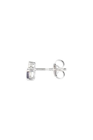 Oorbellen Witgoud, Diamanten en Saffieren