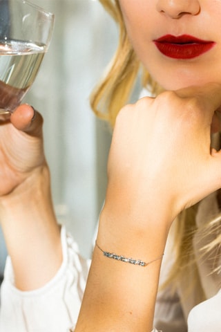 Armband Adelaide  Witgoud, Diamanten en Topazen