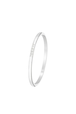 Trouwring Humilité  Witgoud en Diamanten
