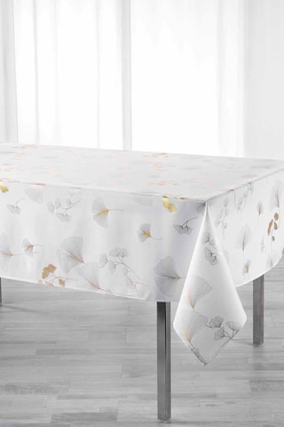 Nappes rectangulaire Bloomy Blanc et doré