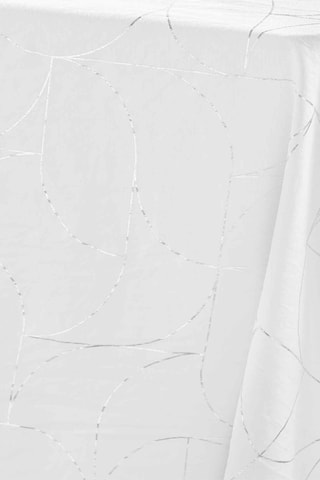Nappe rectangulaire Louxor - Blanc et argenté