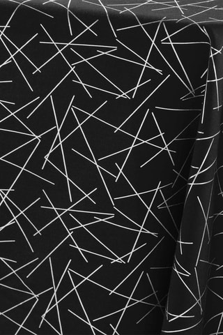 Nappe rectangulaire Mikado - Noir et argenté