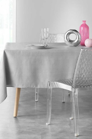 Nappe rectangulaire Etoiles - Gris et argenté