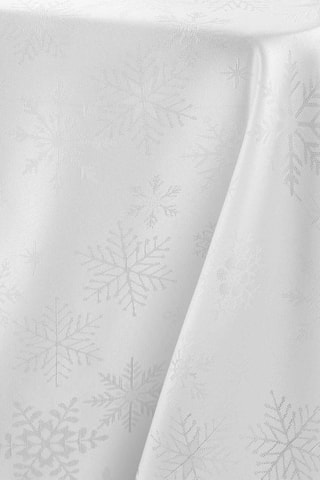 Nappe rectangulaire Flocons - Blanc