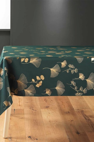 Nappe rectangulaire Bloomy - Vert et doré