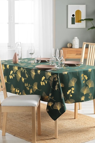 Nappe rectangulaire Bloomy - Vert et doré
