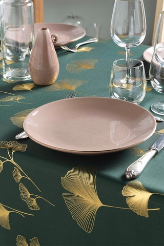 Nappe rectangulaire Bloomy - Vert et doré