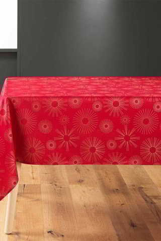 Nappe rectangulaire Pampille - Rouge et doré