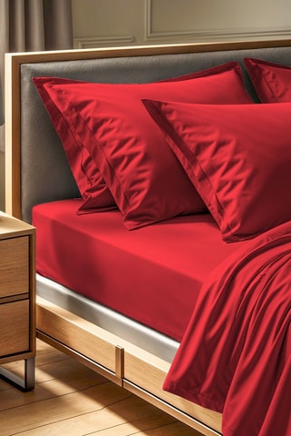 Lençol-capa de algodão reforçado 145 fios/cm² Tonne Rosse - Vermelho
