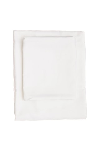 Capa de edredão De White em cetim de algodão 82 fios/cm² - Branco