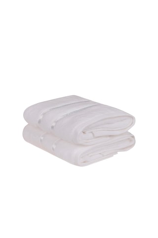 2 serviettes de toilette Dolce Ecru - 50 x 90 cm