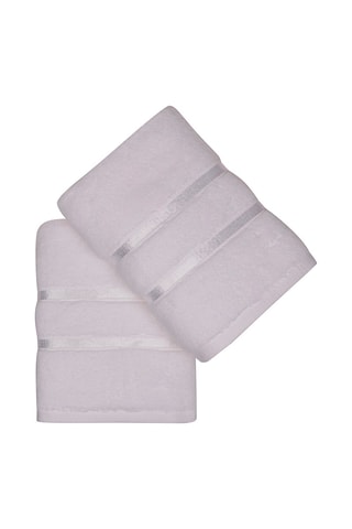 2 serviettes de toilette Dolce Ecru - 50 x 90 cm